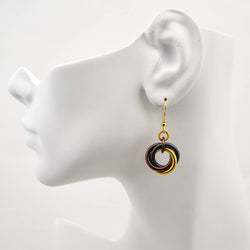Knotted Metal Large Knot Earring - Steampunk