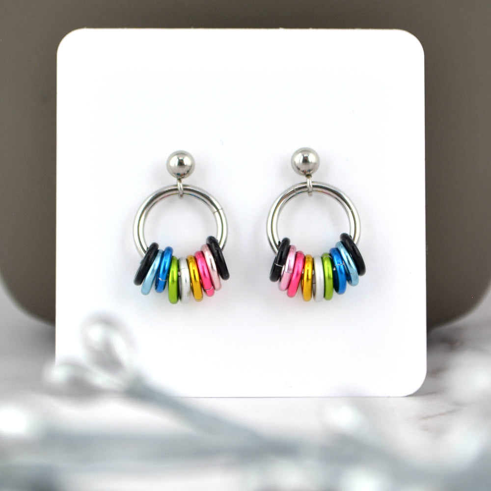 Queer Pride - Small Hoop Earring on Post
