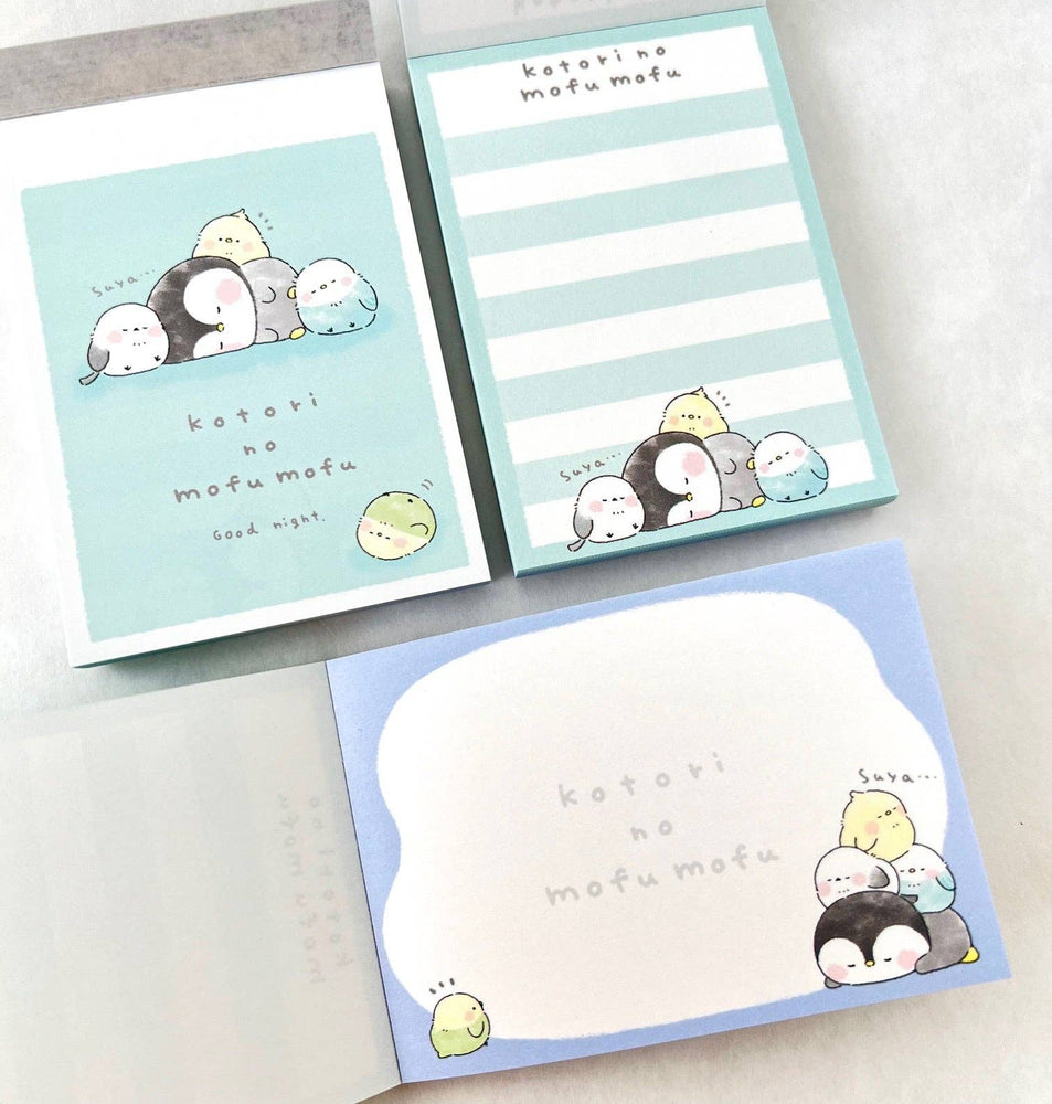 212233 Birds kotori no mufu mofu Mini Notepad-10