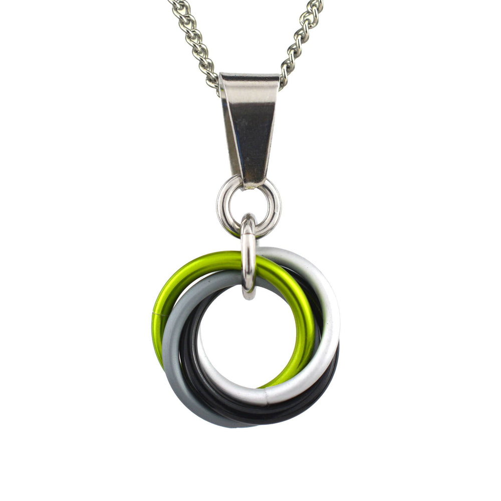 LGBTQ Pride Small Swirl Pendant - 24+ Flags: Bisexual