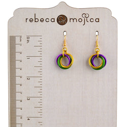 Mardi Gras Large Knot Earring