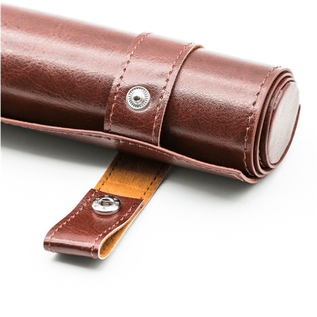 Red Roll Up Leatherette Dice Mat