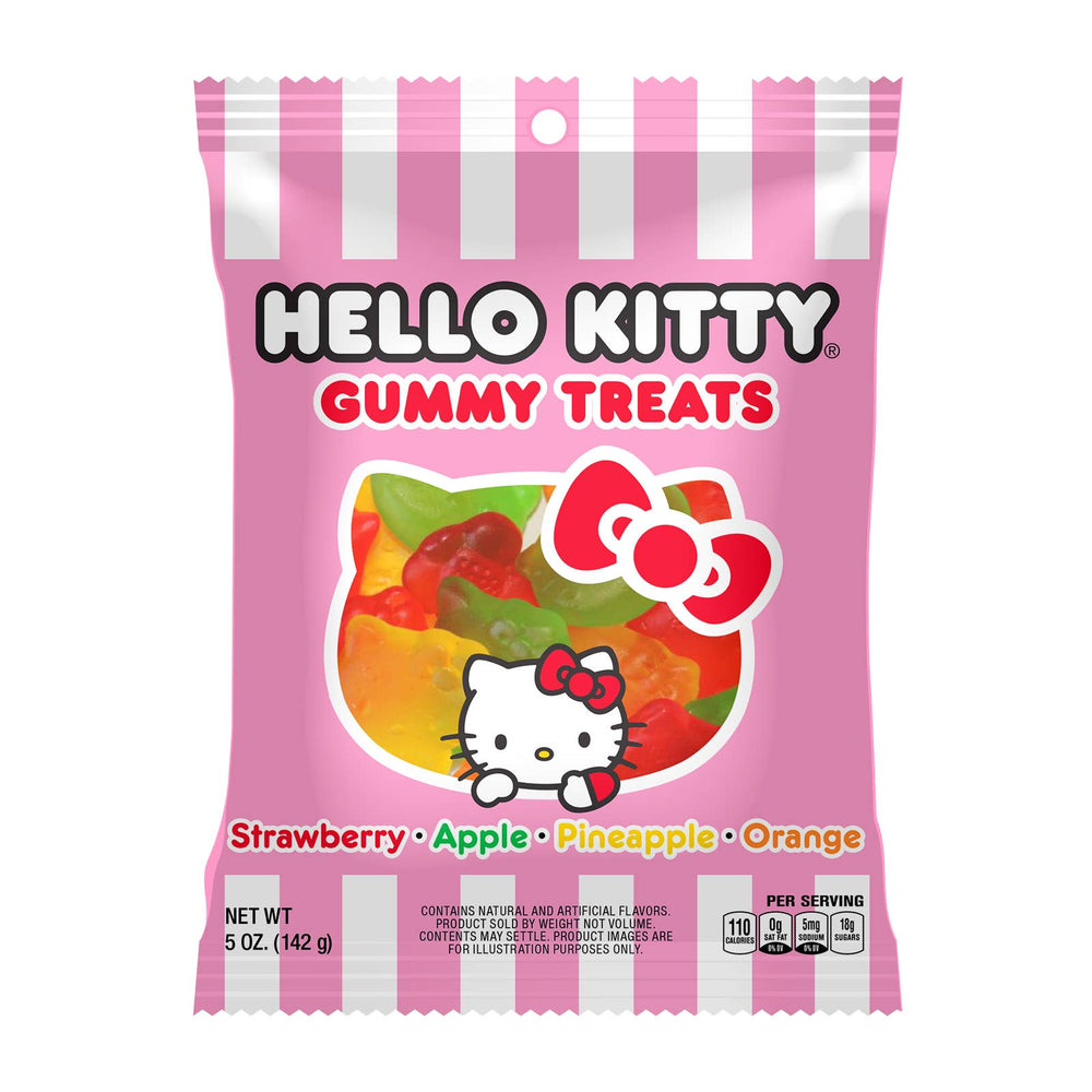Hello Kitty Fruit Gummy Treats, 5oz peg bag, 12ct