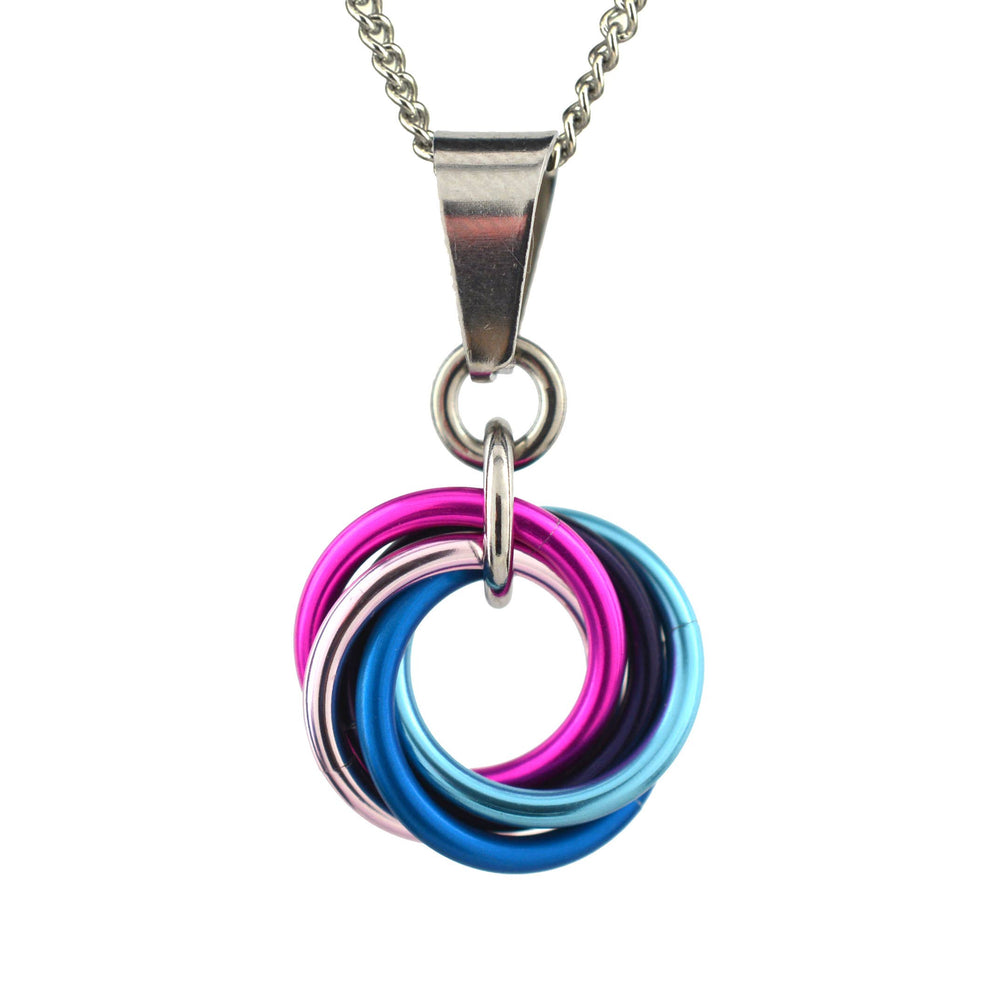 LGBTQ Pride Small Swirl Pendant - 24+ Flags: Lesbian