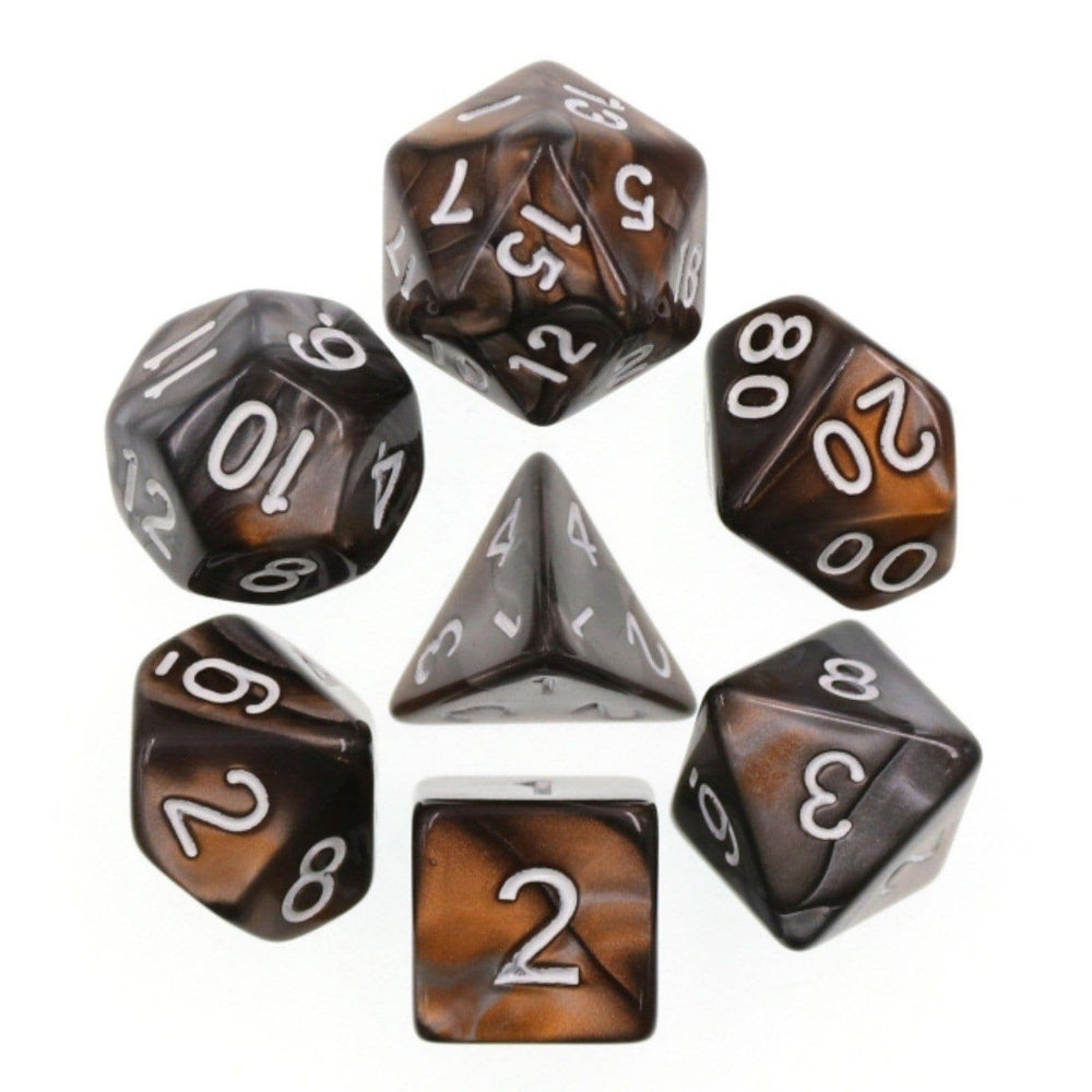 Bronze Coins RPG Dice Set