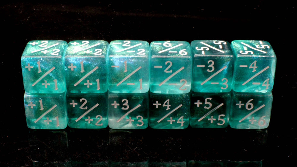 +/- Counter Dice 12ct Set - Galaxy - Galactic Blast