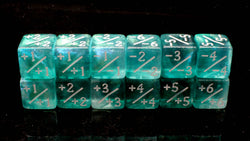 +/- Counter Dice 12ct Set - Galaxy - Galactic Blast