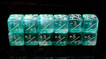 +/- Counter Dice 12ct Set - Galaxy - Galactic Blast