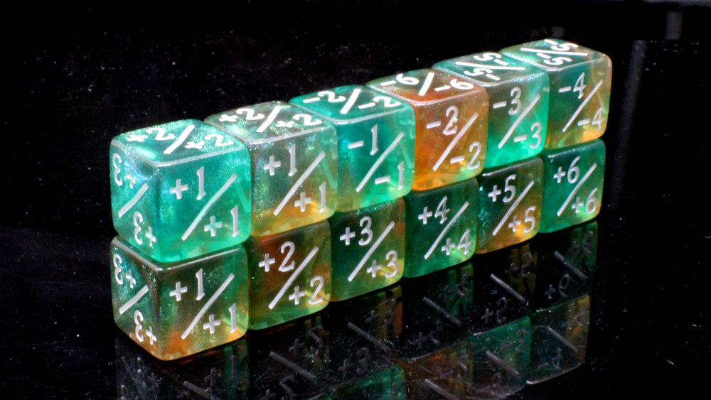 +/- Counter Dice 12ct Set - Galaxy - Mystic Burst