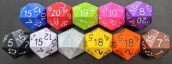 Big Foam Dice 4 inch D20's (11 colors) by Zucati: 6 pack random