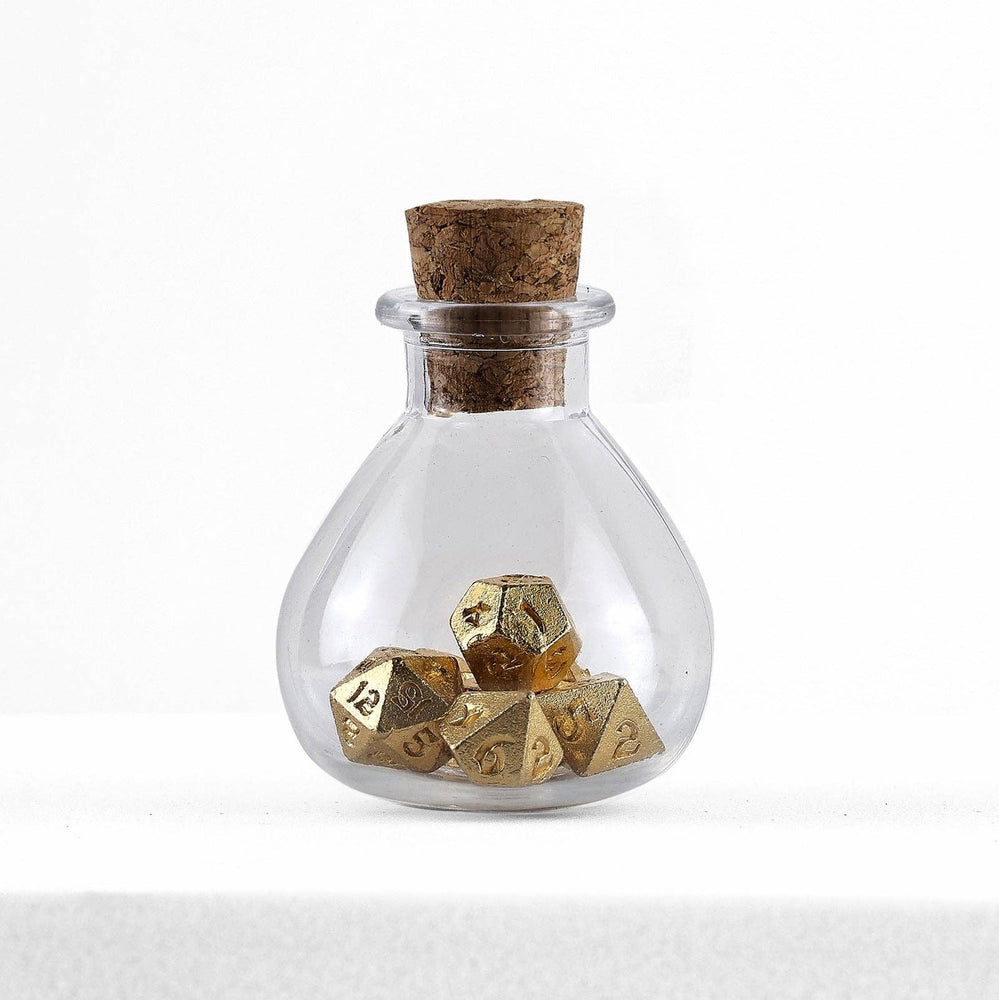 Unseelie Mini Metal RPG Dice Set  - Gold