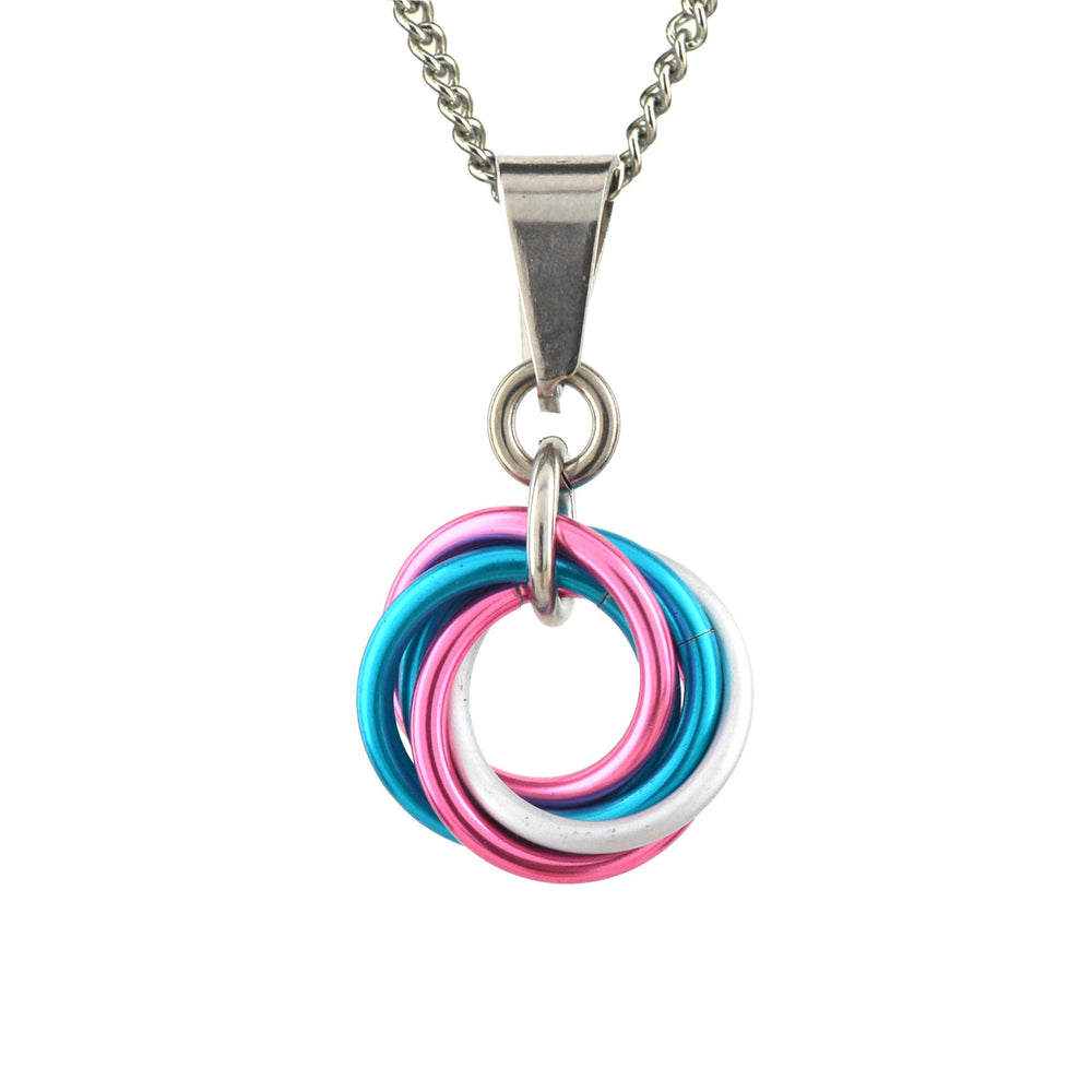 LGBTQ Pride Small Swirl Pendant - 24+ Flags: Bisexual