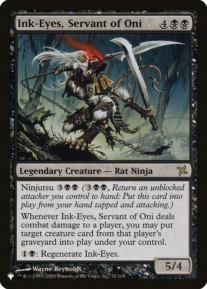 mtg cards with ninjutsu STEALTH-60 card-MTG-Magic the Gathering Deck-Rares-RTP-Casual-Fun Whenever Ninja of the Deep Hours deals combat damage to a player Ink-Eyes, Servant of Oni [The