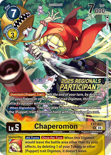Chaperomon [EX7-027] (2025 Regionals Participant) [Digimon LIBERATOR Promos]