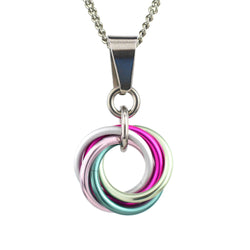LGBTQ Pride Small Swirl Pendant - 24+ Flags: Genderfluid