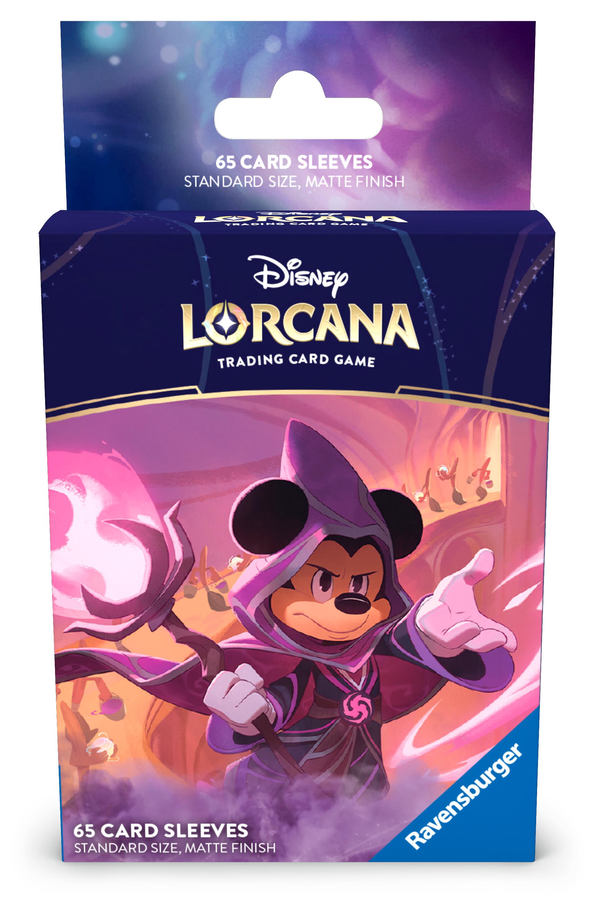 Lorcana Card Sleeves - Mickey Mouse, Wayward Sorcerer (65 Pack)
