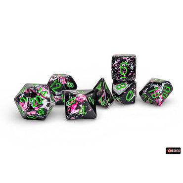 Chessex 7-Die Set Brush Dice - Paintball