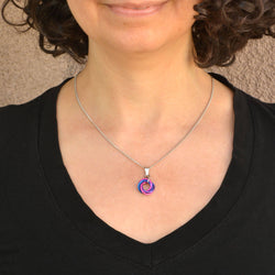 Bisexual Pride Pendant - Small Swirl