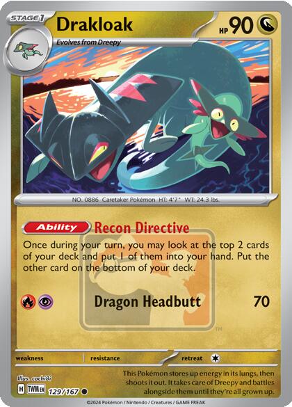 Drakloak (129/167) [League & Championship Cards]