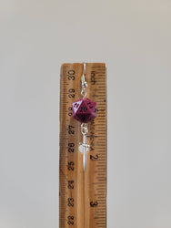 D20 Dice Earrings: Silver Daggers, Color Options | D&D Gift : Purple