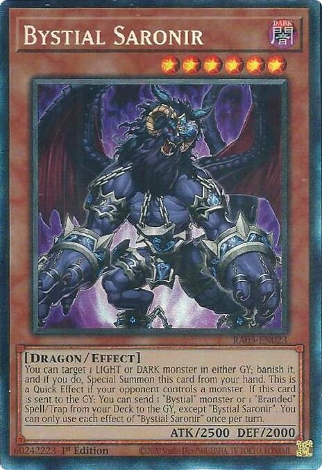 Bystial Saronir (Collector's Rare) [RA05-EN023] Collector's Rare