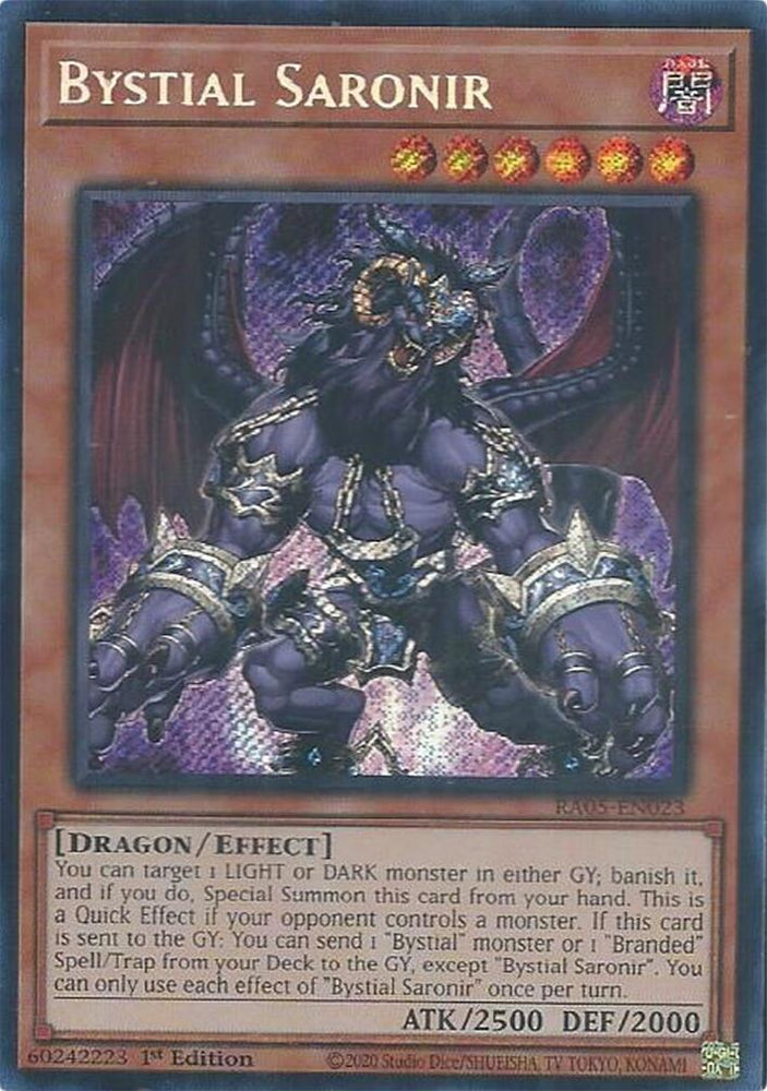 Bystial Saronir (Secret Rare) [RA05-EN023] Secret Rare