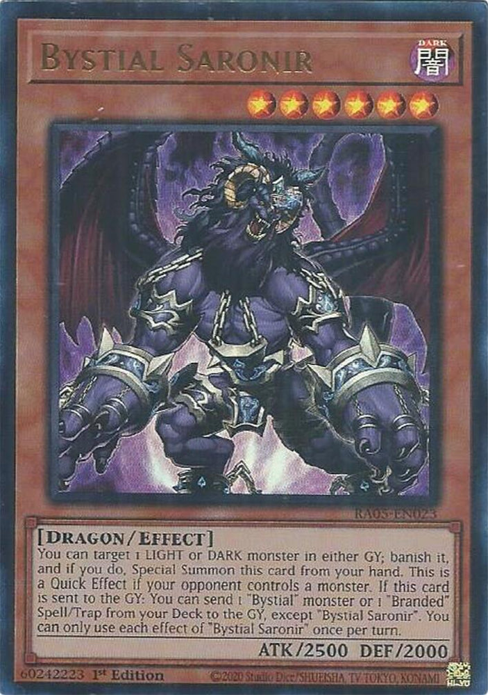 Bystial Saronir (Ultra Rare) [RA05-EN023] Ultra Rare