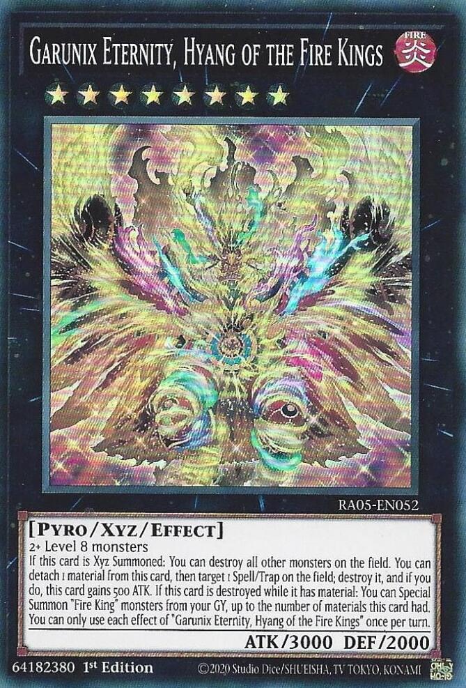 Garunix Eternity, Hyang of the Fire Kings [RA05-EN052] Super Rare