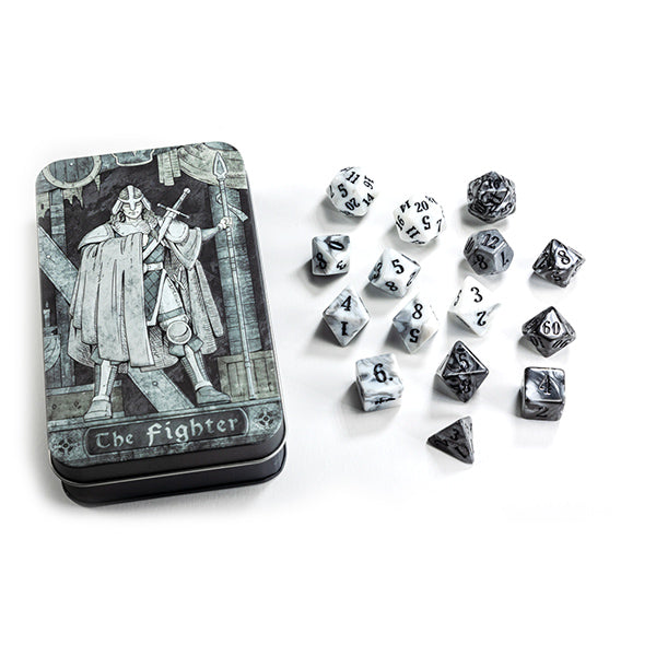 RPG Class Dice Tin - Fighter Set (15 Dice)