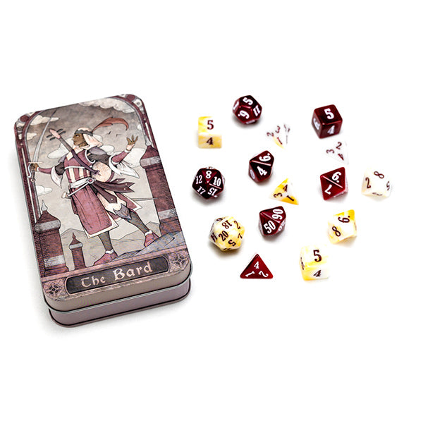 RPG Class Dice Tin - Bard Set (15 Dice)