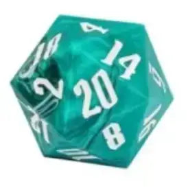 Huge D20 55mm - Marble: Marble Pink/Black