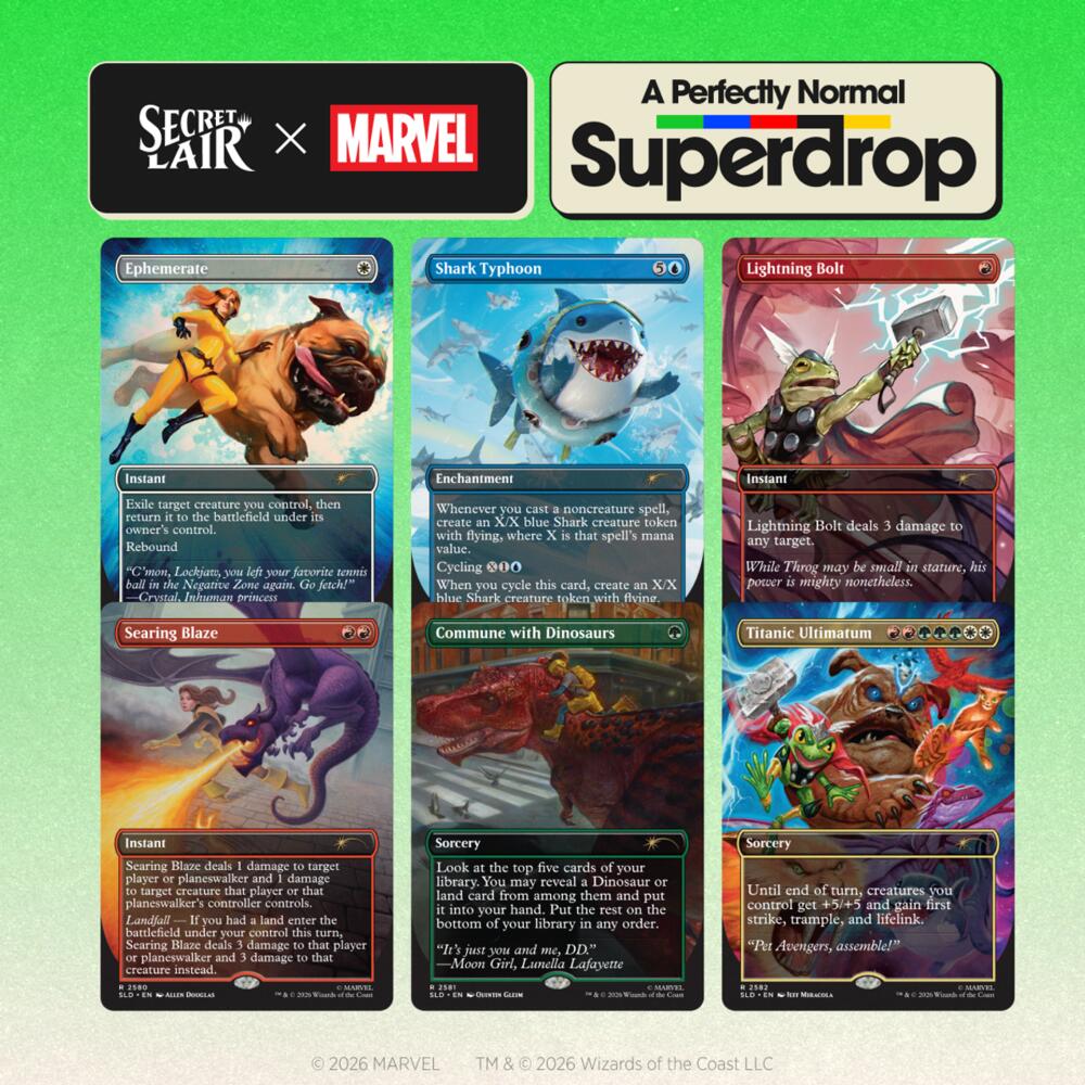 Secret Lair Drop: Secret Lair x Marvel: Earth's Mightiest Pets - Non-Foil Edition - Secret Lair Drop Series (SLD)