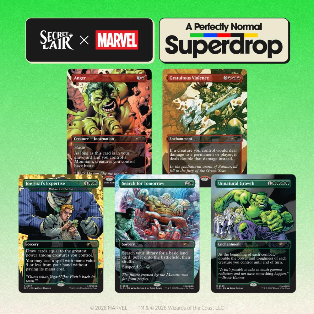 Secret Lair Drop: Secret Lair x Marvel: Hulk SMASH! - Non-Foil Edition - Secret Lair Drop Series (SLD)