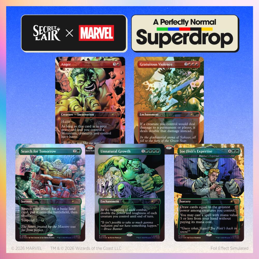 Secret Lair Drop: Secret Lair x Marvel: Hulk SMASH! - Traditional Foil Edition - Secret Lair Drop Series (SLD)
