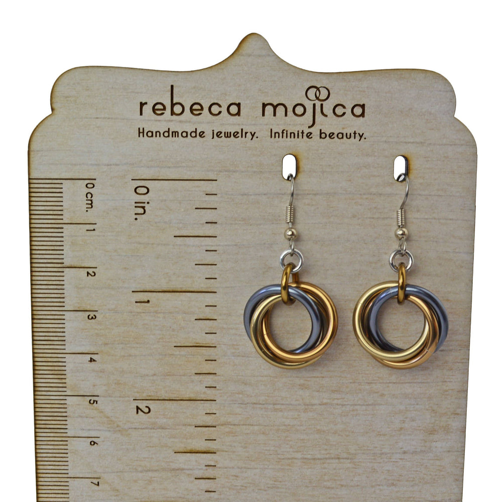 Knotted Metal Large Knot Earring - Steampunk