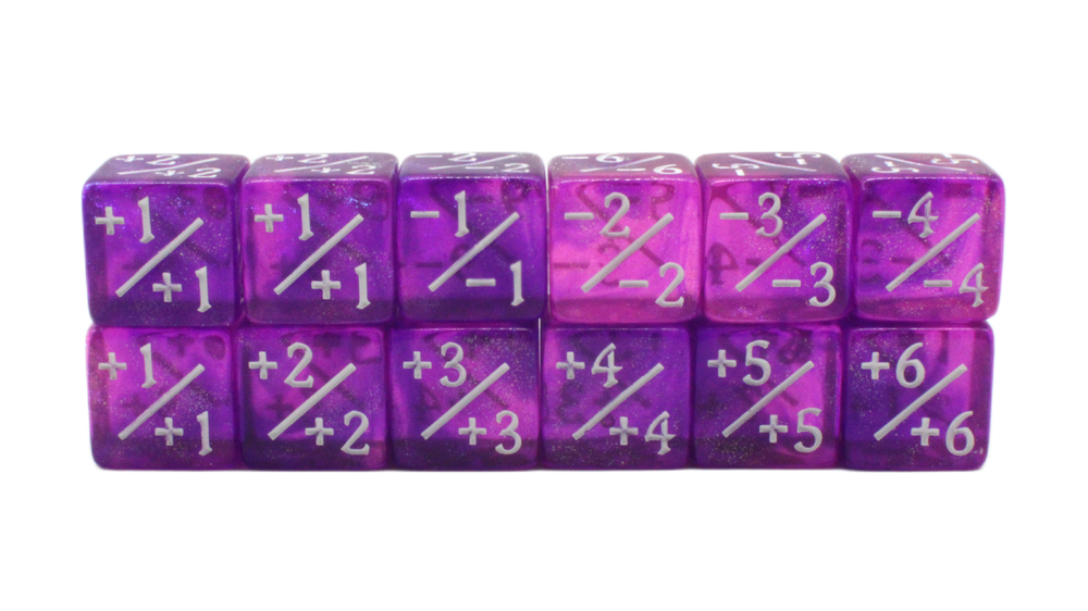 +/- Counter Dice 12ct Set - Galaxy - Majestic Cosmos