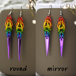 LGBTQ Rainbow Pride - Spike Earring: Mirror Spike