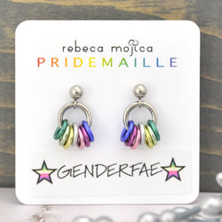 Genderfae Pride - Tiny Hoop Flag Earring