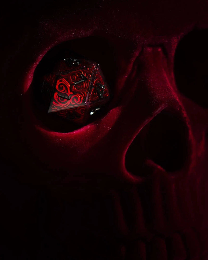 Exsanguinated 7-Piece Iconic Vampire-Themed Dice Set