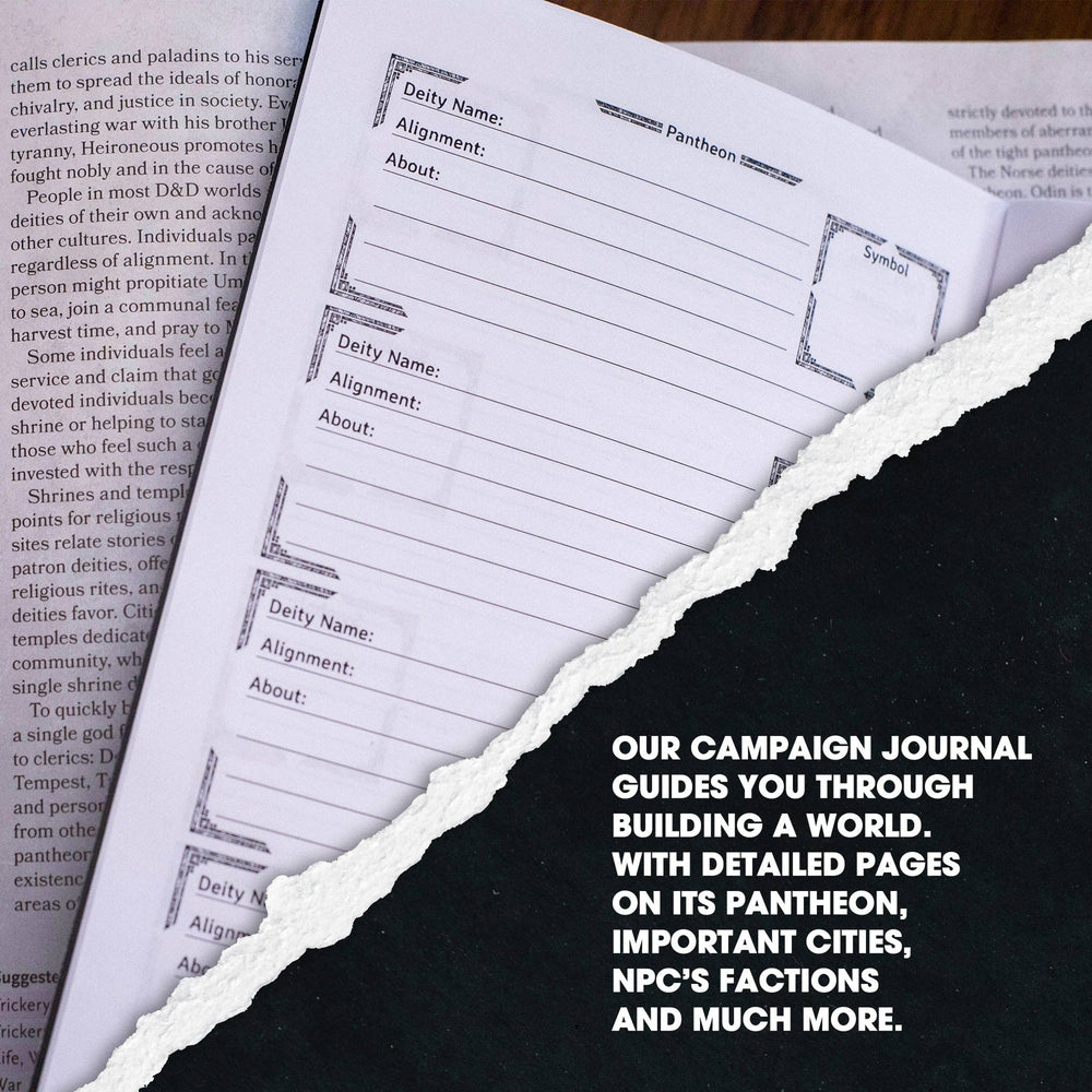 DM Journal Set – RPG Campaign Notebooks for D&D Game Masters: Black