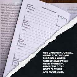 DM Journal Set – RPG Campaign Notebooks for D&D Game Masters: Black