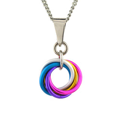 LGBTQ Pride Small Swirl Pendant - 24+ Flags: Asexual