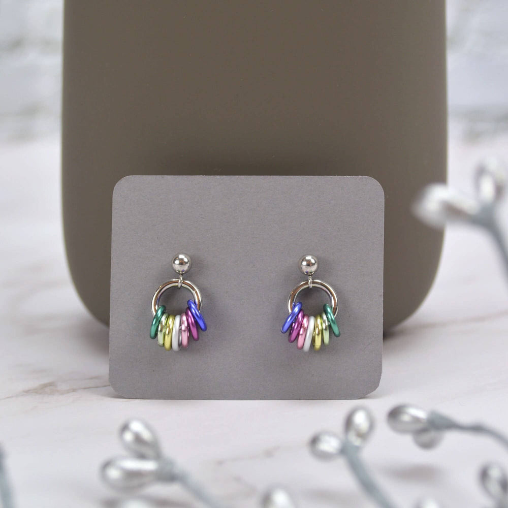 Genderfae Pride - Tiny Hoop Flag Earring