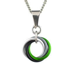 LGBTQ Pride Small Swirl Pendant - 24+ Flags: Nonbinary