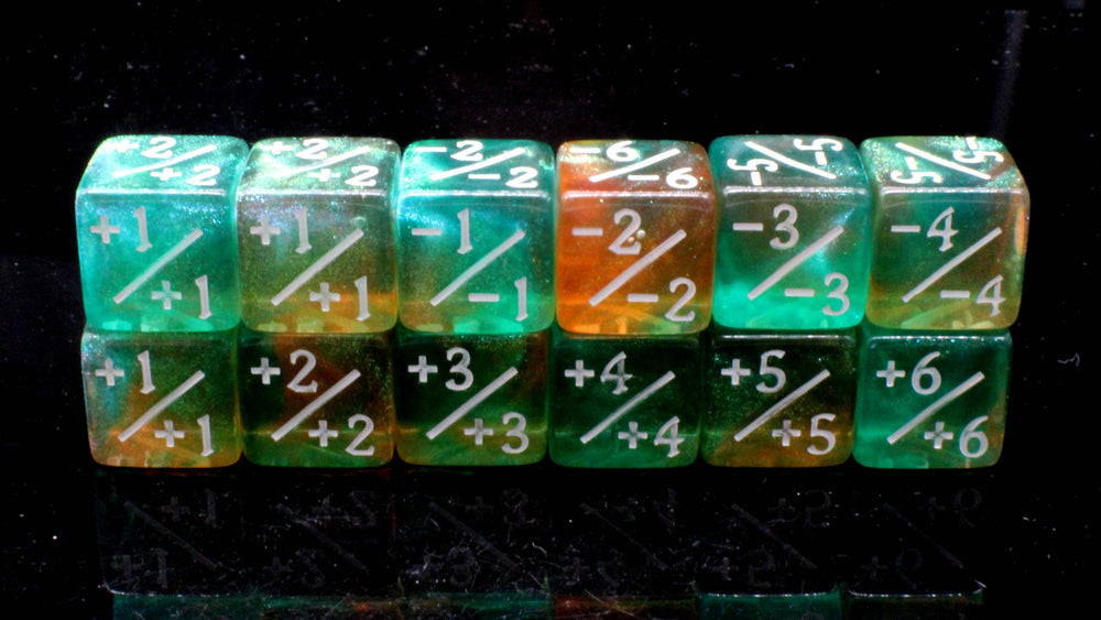 +/- Counter Dice 12ct Set - Galaxy - Mystic Burst