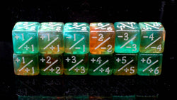 +/- Counter Dice 12ct Set - Galaxy - Mystic Burst