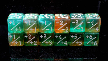 +/- Counter Dice 12ct Set - Galaxy - Mystic Burst