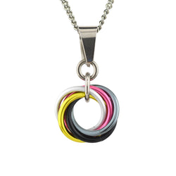 LGBTQ Pride Small Swirl Pendant - 24+ Flags: Lesbian