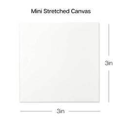Mini Easel & Canvas Sets - 8 pcs: 3” X 3”