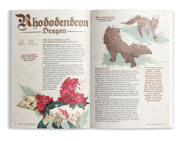 The Field Guide To Floral Dragons: Flower Dragon Bestiary - 5e D&D (Deluxe Hardcover)